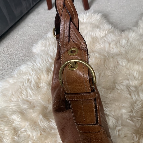 Coach hobo camel leather braided handle vintage soho large - Picture 3 of 13
